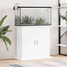 Supporto Acquario in Legno Bianco 81x36x73cm