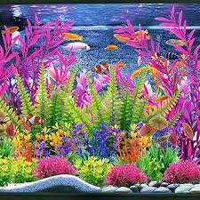 Kit Piante Artificiali per Acquario - 25 Pezzi