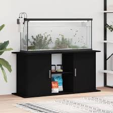 Supporto per Acquario in Legno Nero 121x41x58 cm