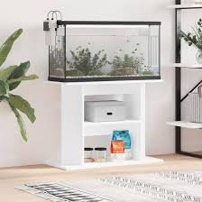 Armadio Bianco per Acquario con 3 Ripiani - 80x35x60 cm