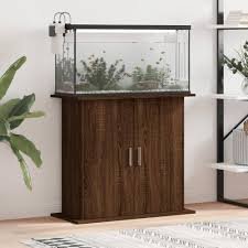 Supporto Acquario in Legno Rovere 81x36x73 cm