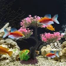 Decorazione Acquario: Pianta Artificiale per Pesci Rossi