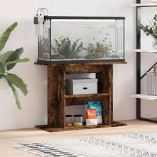 Mobile per Acquario in Rovere Fumato 80x35x60 cm